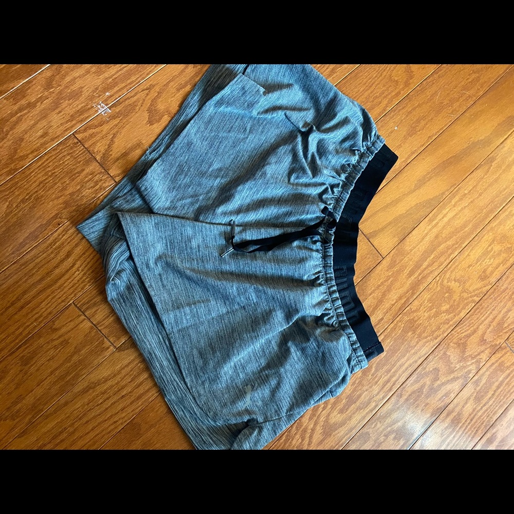 puma grey shorts